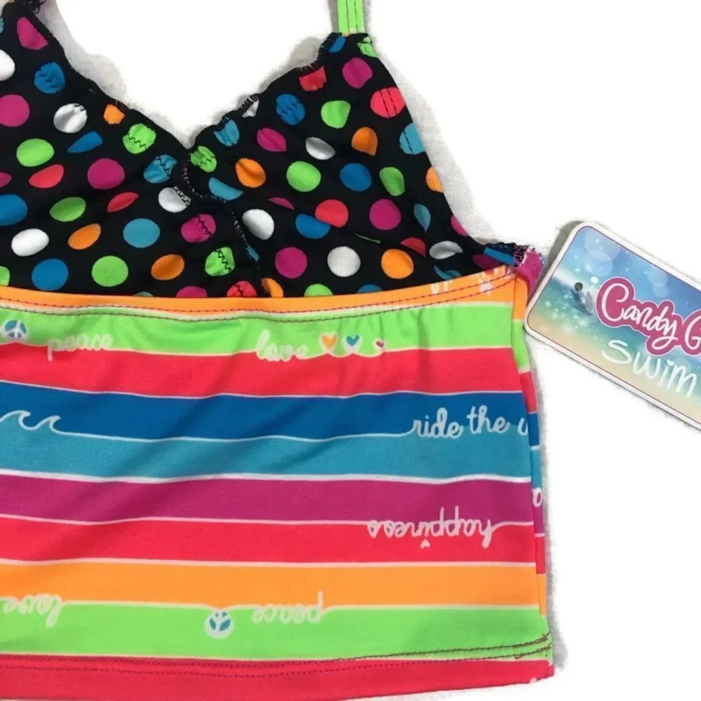 Brand New Candy Girl XS 4-5‎ Bikini Top Day Glow